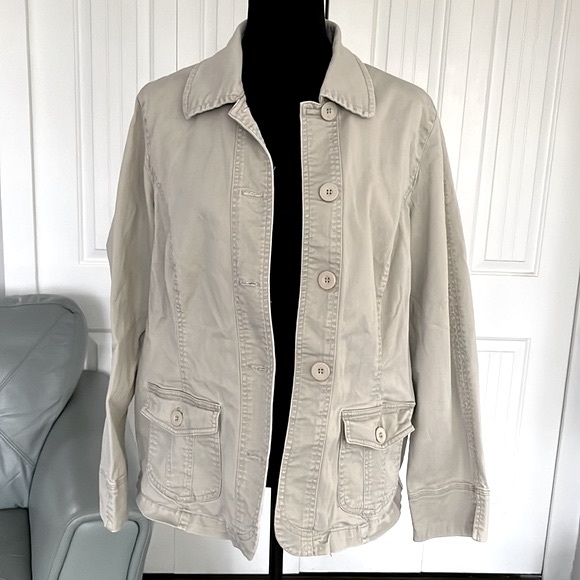Encore Casual Khaki Jacket, Size 16 - Picture 5 of 11